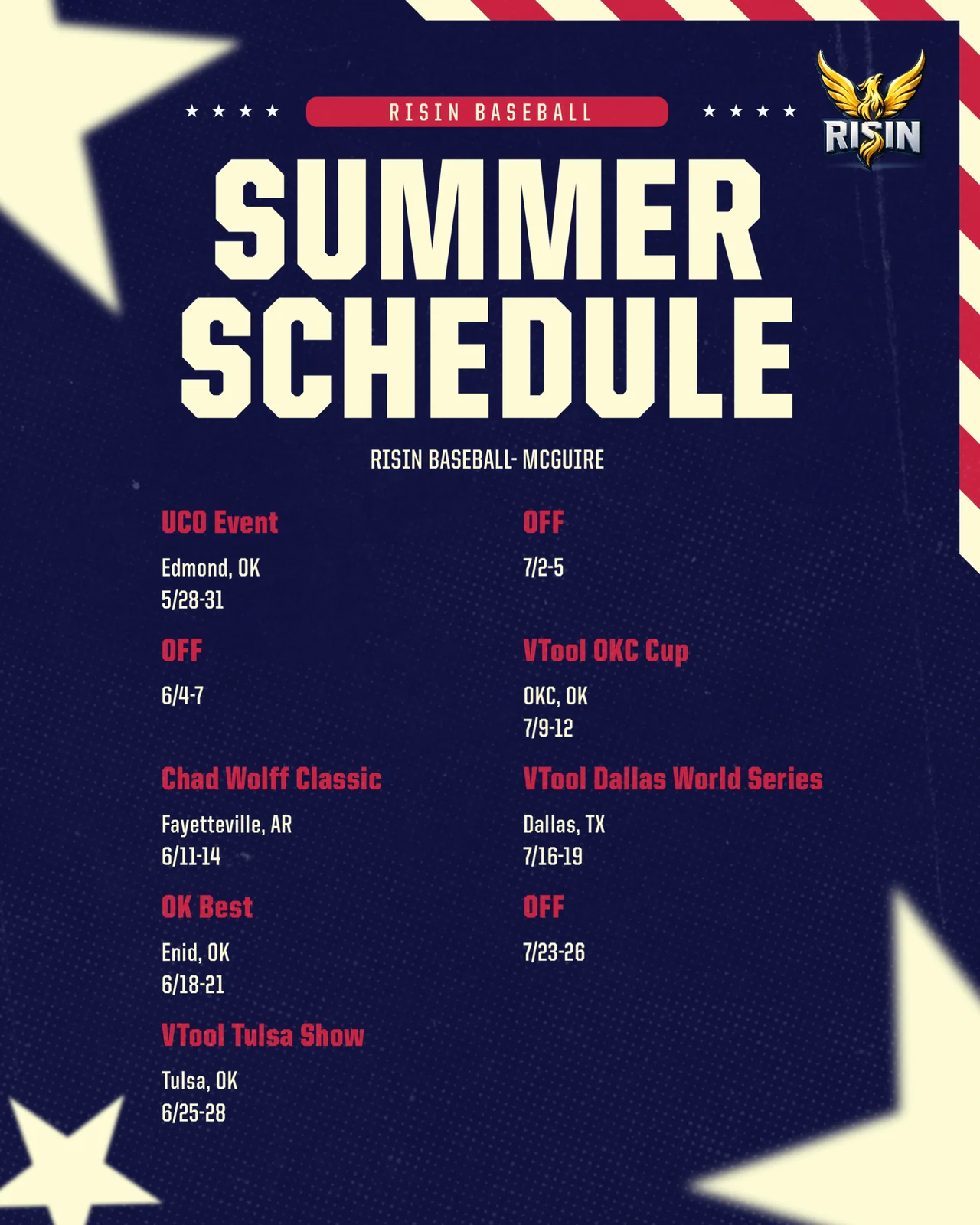 2028 Mcguire Schedule
